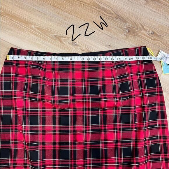 CECE Glamour Melody Plus Size Plaid Skirt - Picture 10 of 13